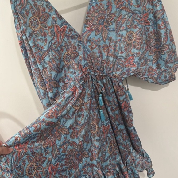 218. BOHEMIAN BOHO SILKY DRESS RESORT LIVE SHOW ALERT - Picture 6 of 7